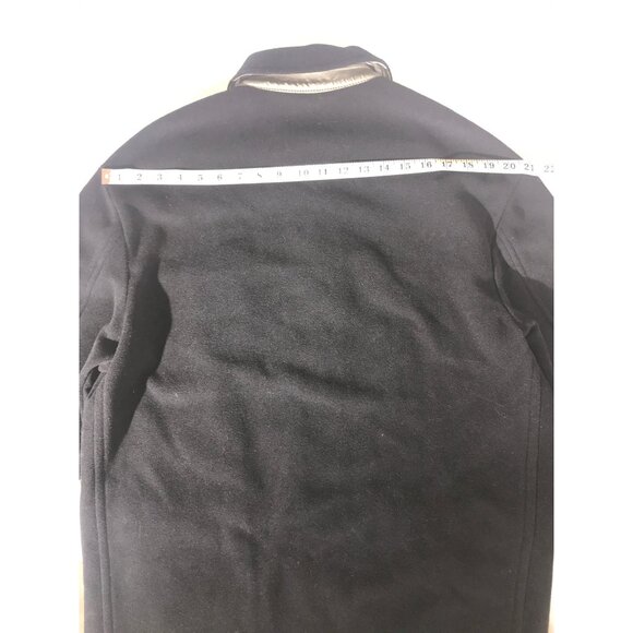 Krizia Jeans Women's Black Wool Blend Zip and Button Chore Jacket Blazer Coat - Picture 7 of 8